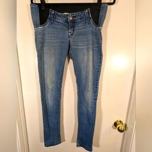 Isabel underbelly maternity Denim Jegging, Skinny Leg Side Elastic Size 2